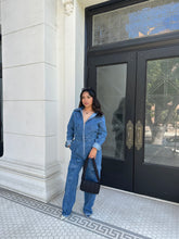 Load image into Gallery viewer, IT&#39;S GIVING DENIM JUMPSUIT
