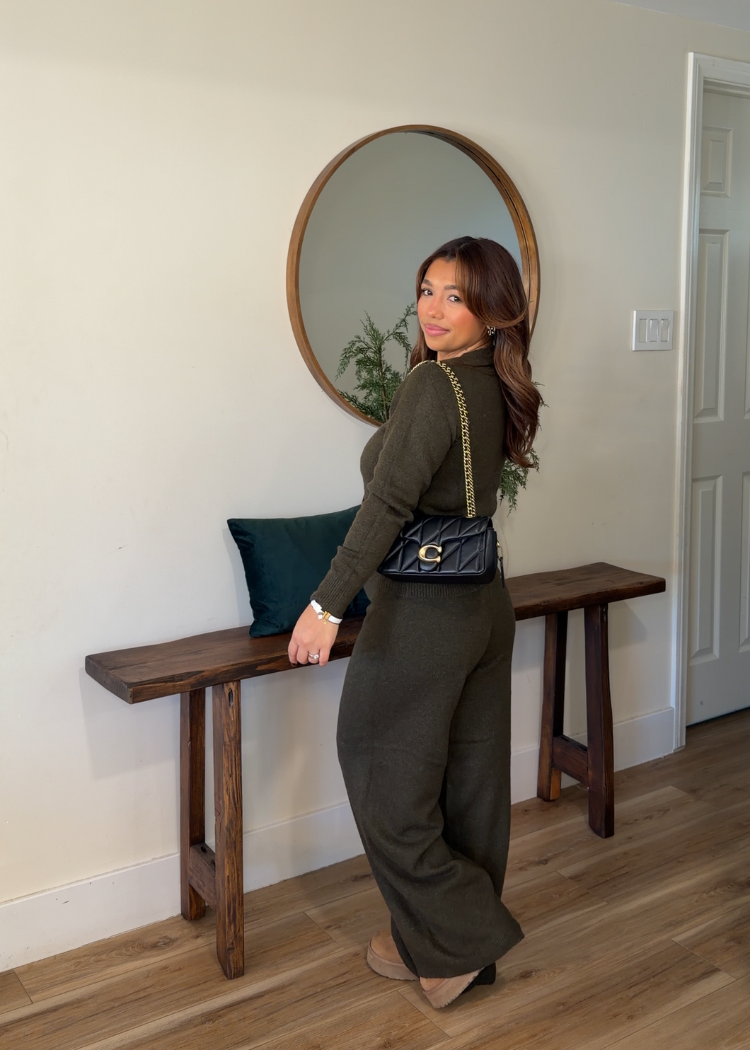 LOUNGE WITH ME CARDI SET (OLIVE)