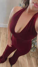 Load image into Gallery viewer, HOLIDAY MAGIC JUMPSUIT (BURGUNDY)
