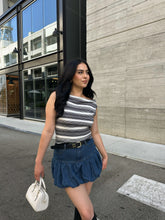 Load image into Gallery viewer, BUBBLE DENIM MINI SKIRT
