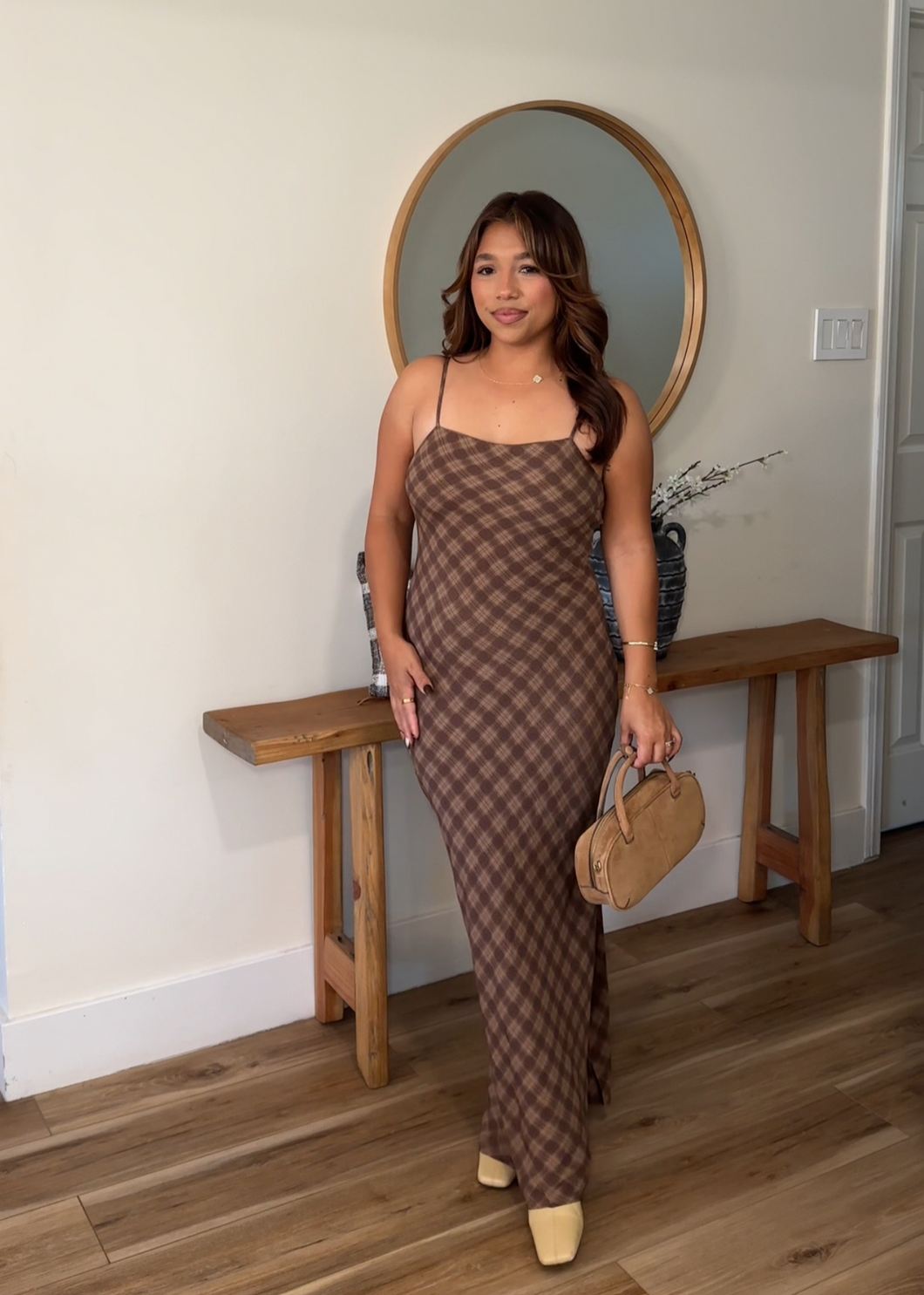 PRETTY IN BROWN MAXI DRESS