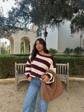 Load image into Gallery viewer, LONG LINES SWEATER (BURGUNDY)
