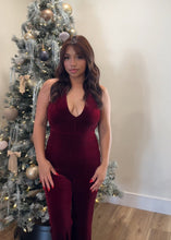 Load image into Gallery viewer, HOLIDAY MAGIC JUMPSUIT (BURGUNDY)
